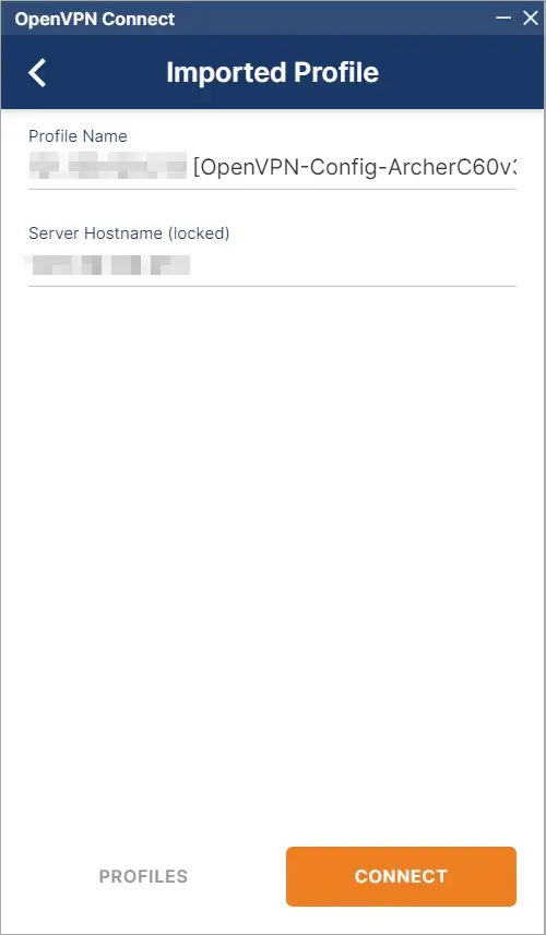 openvpn import file