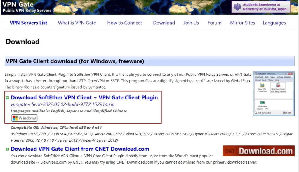 Download softether vpn client