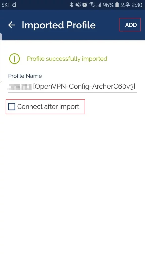 mobile openvpn connect import file